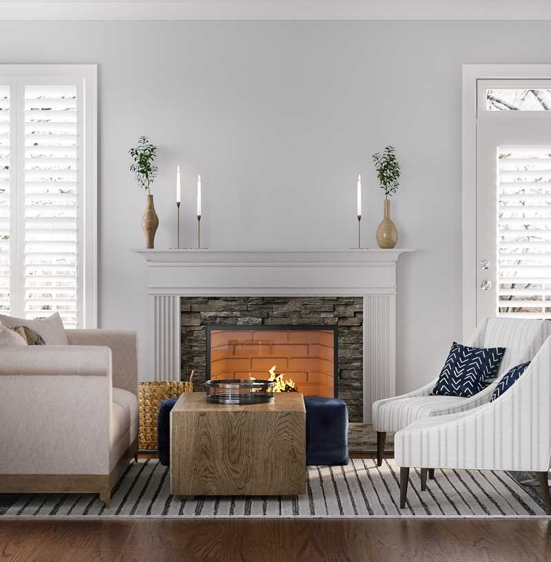 Classic, Traditional, Farmhouse Living Room Design by Havenly Interior Designer Megan