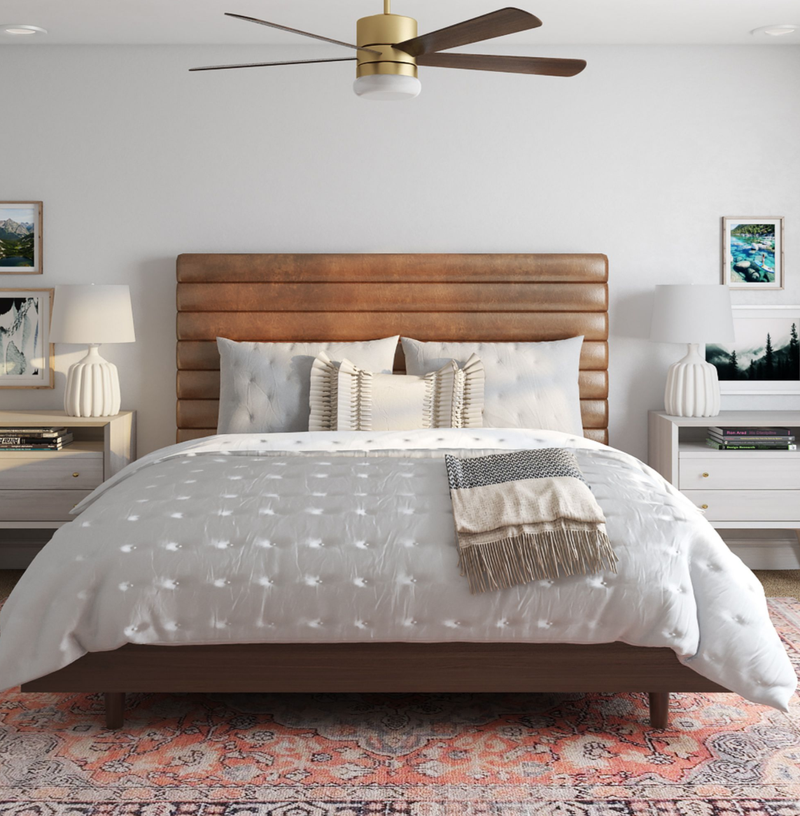 Modern, Bohemian, Midcentury Modern Bedroom Design by Havenly Interior Designer Jennifer