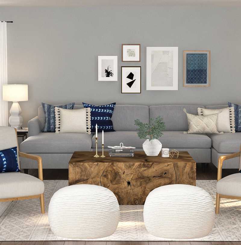 Contemporary, Glam, Transitional Living Room Design by Havenly Interior Designer Hannah