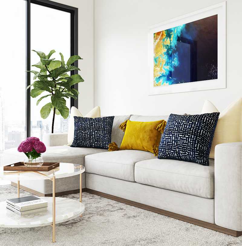 Modern, Glam Living Room Design by Havenly Interior Designer Rachel