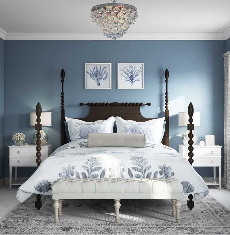 Coastal, Farmhouse, Transitional Bedroom Design by Havenly Interior Designer Allie