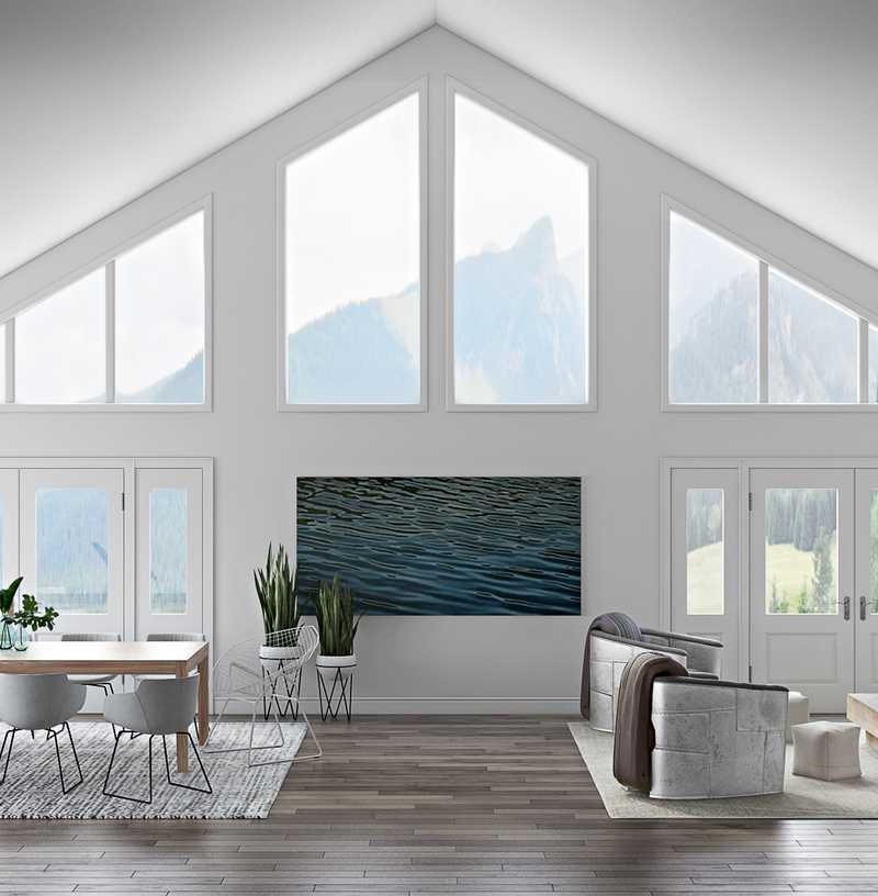 Industrial, Minimal, Scandinavian Living Room Design by Havenly Interior Designer Stacy