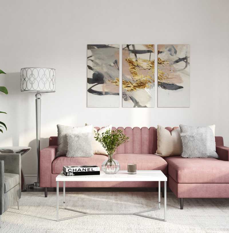 Contemporary, Modern, Glam Living Room Design by Havenly Interior Designer Danielle