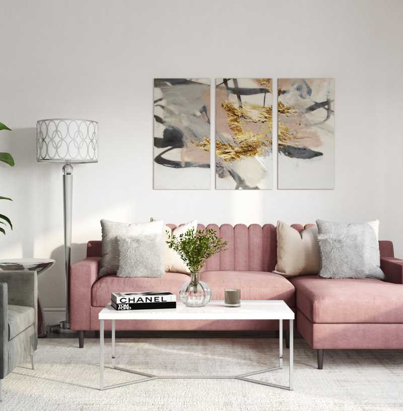 Contemporary, Modern, Glam Living Room Design by Havenly Interior Designer Danielle