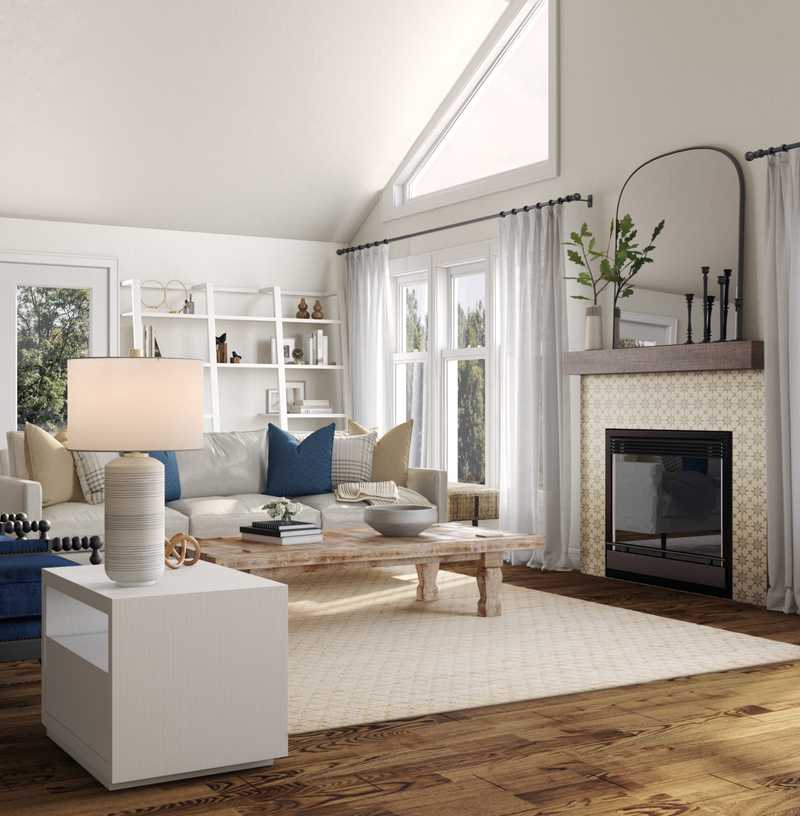 Traditional, Farmhouse Living Room Design by Havenly Interior Designer Elle
