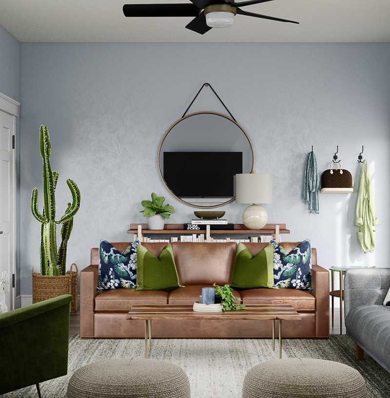 Modern, Rustic Living Room Design by Havenly Interior Designer Matthew