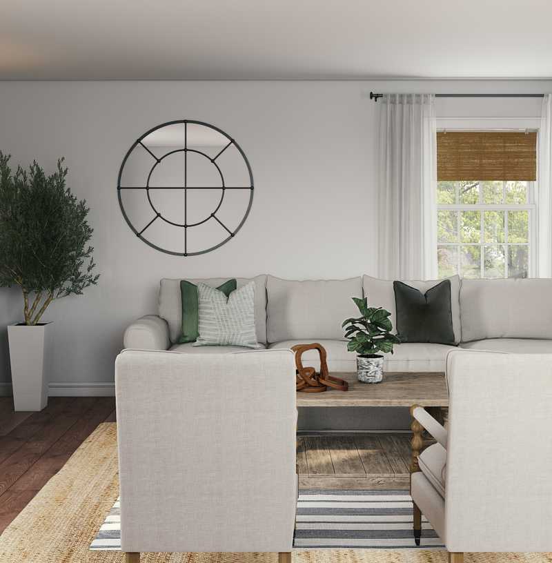 Classic, Farmhouse Living Room Design by Havenly Interior Designer Shannon