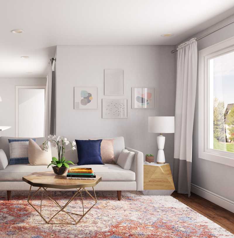 Modern, Eclectic Living Room Design by Havenly Interior Designer Rachel
