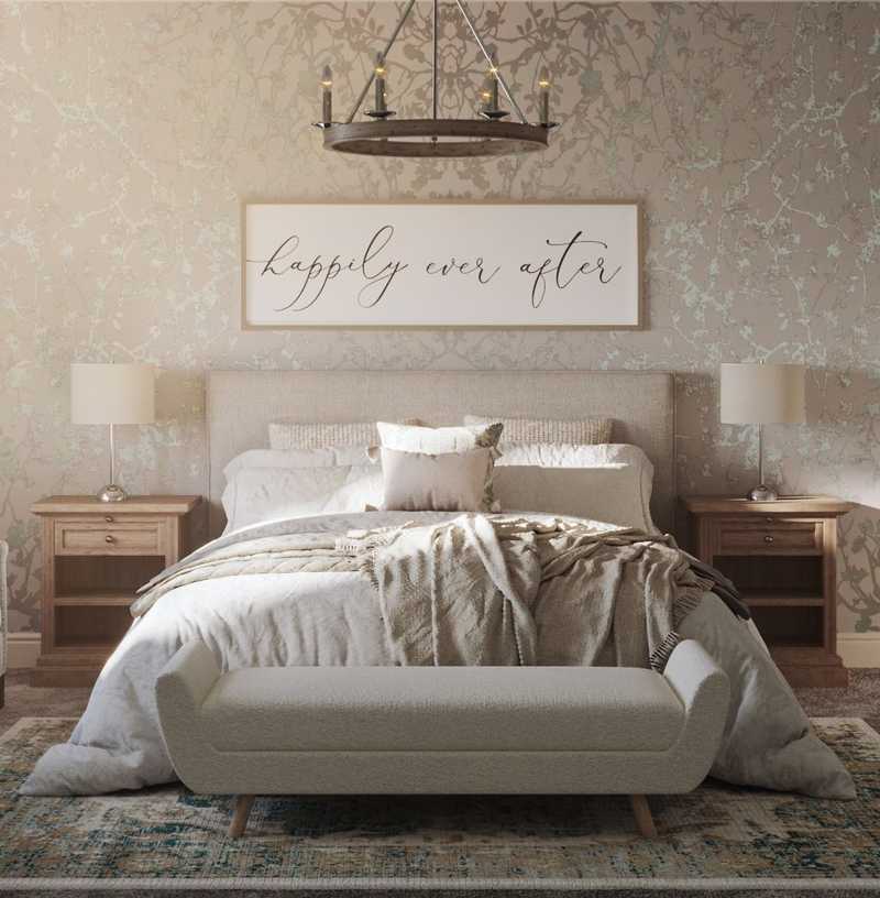 Coastal, Farmhouse Bedroom Design by Havenly Interior Designer Shelby