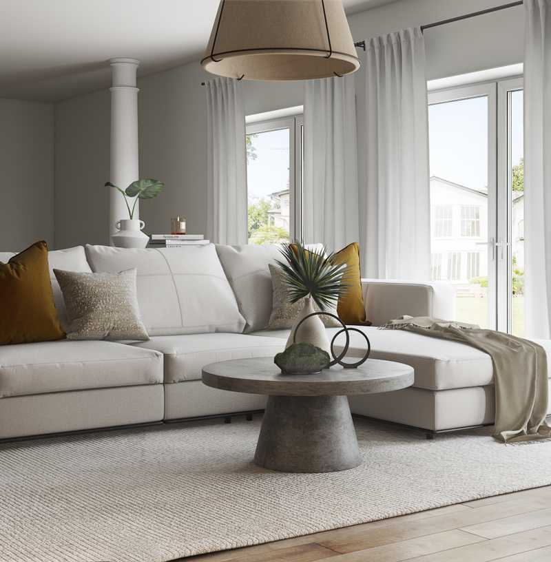 Modern, Bohemian, Minimal Living Room Design by Havenly Interior Designer Lilly
