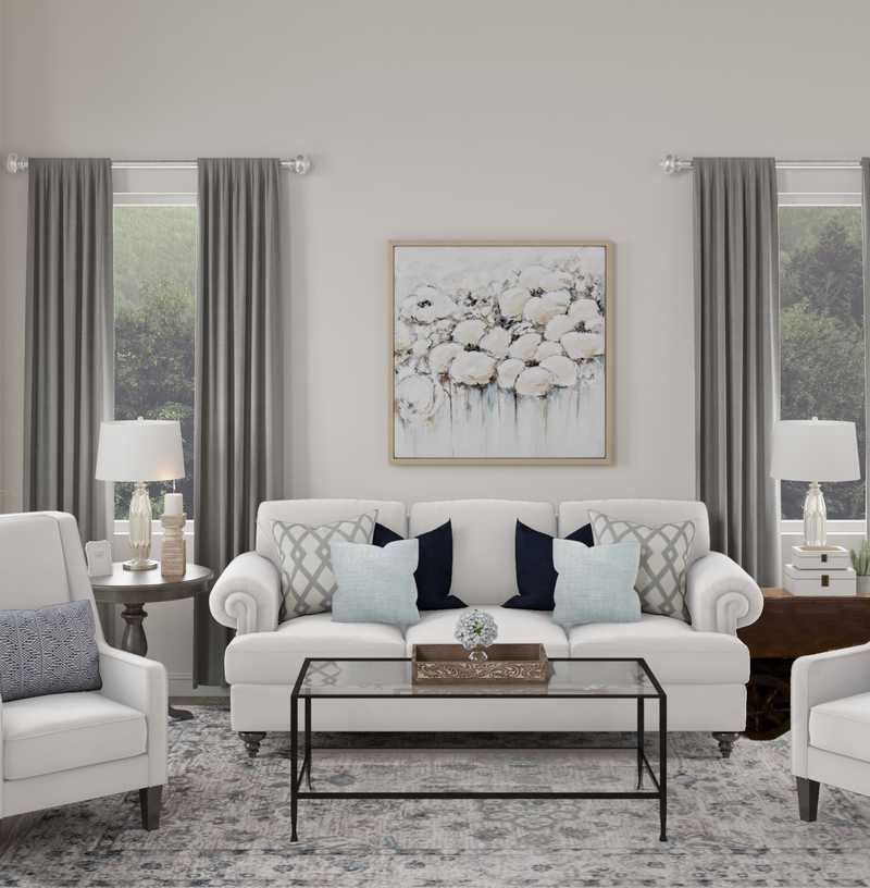 Traditional, Transitional Living Room Design by Havenly Interior Designer Jonica