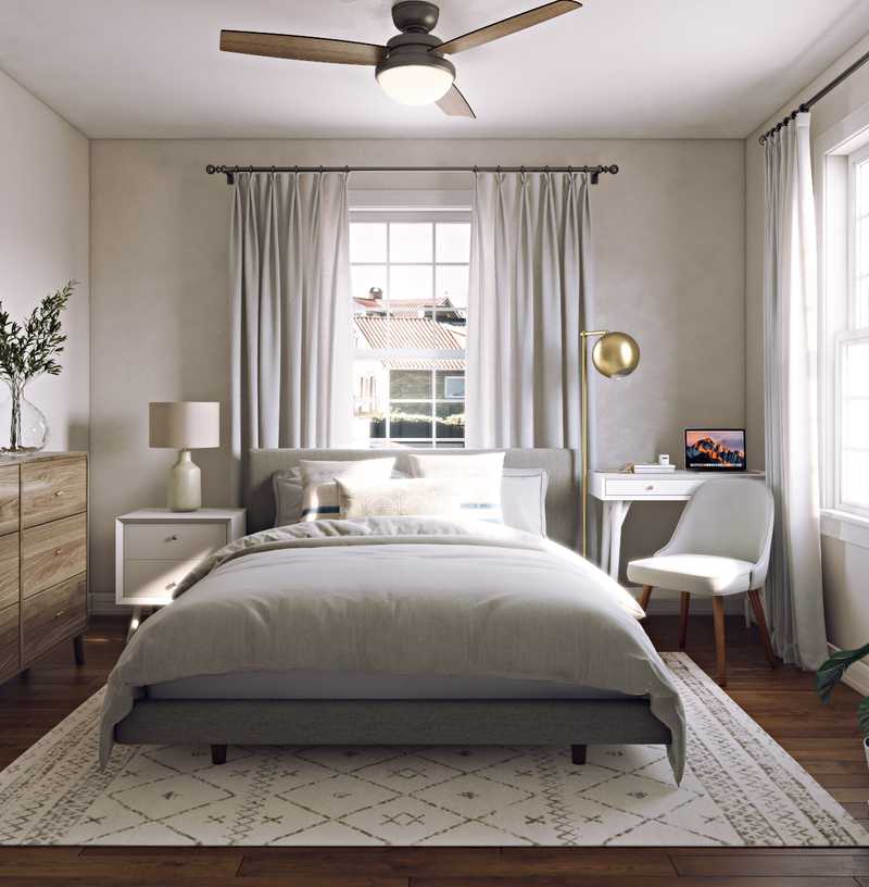 Midcentury Modern, Scandinavian Bedroom Design by Havenly Interior Designer Jodi