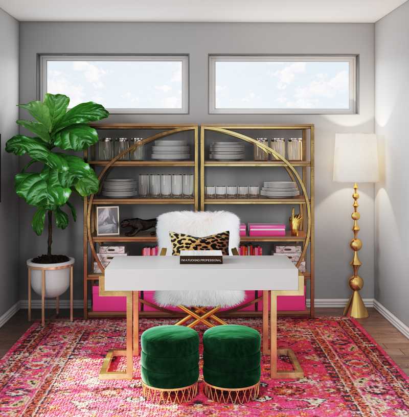 Glam Office Design by Havenly Interior Designer Marie