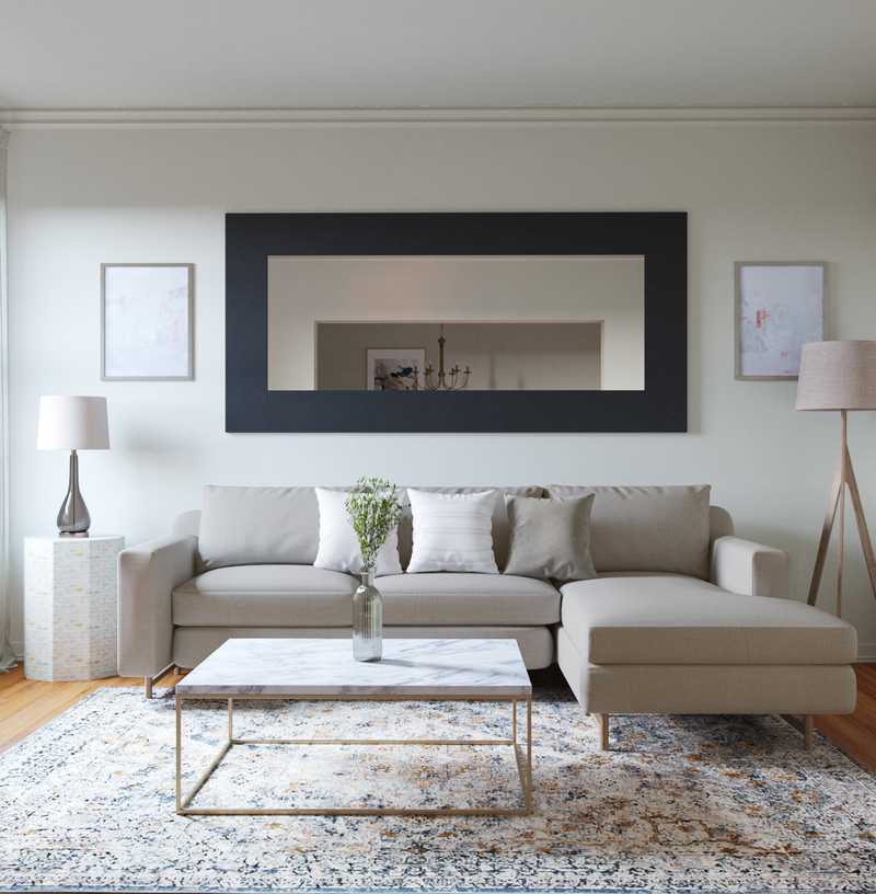 Contemporary Living Room Design by Havenly Interior Designer Laura