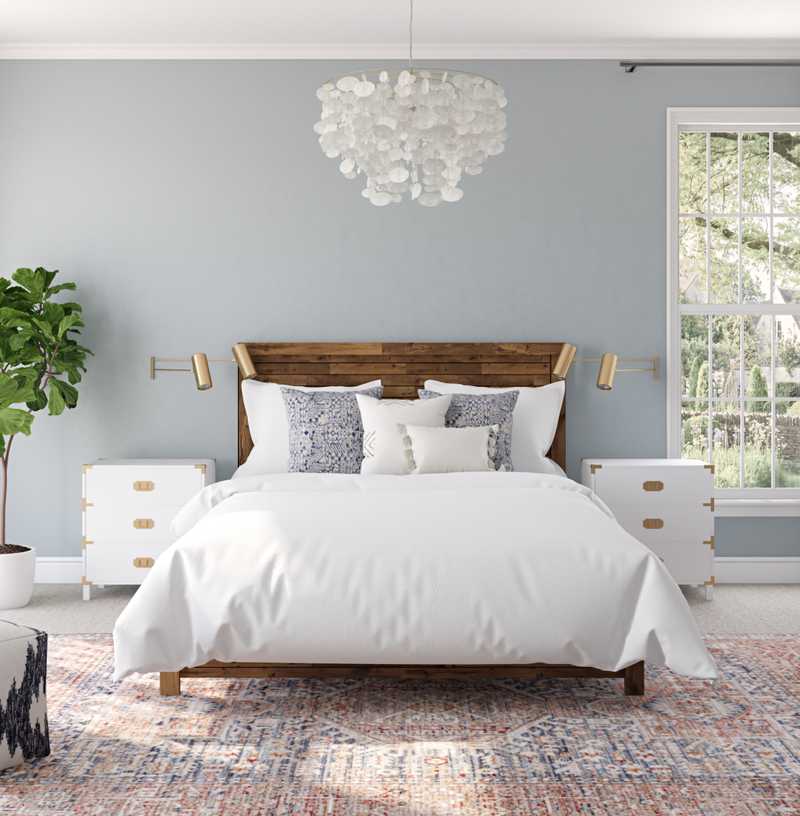 Bohemian, Scandinavian Bedroom Design by Havenly Interior Designer Lindsay