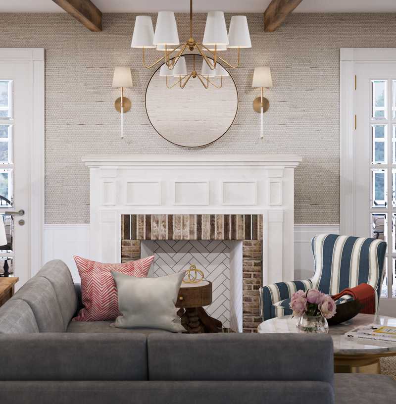 Contemporary, Transitional Living Room Design by Havenly Interior Designer Cristina