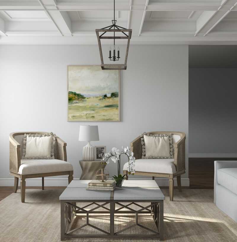 Contemporary, Industrial, Farmhouse Living Room Design by Havenly Interior Designer Laura