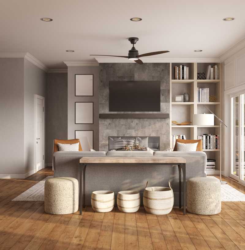 Eclectic, Transitional Living Room Design by Havenly Interior Designer Brianna
