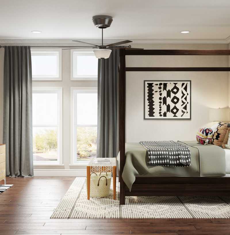 Bohemian, Global, Southwest Inspired Bedroom Design by Havenly Interior Designer Catrina
