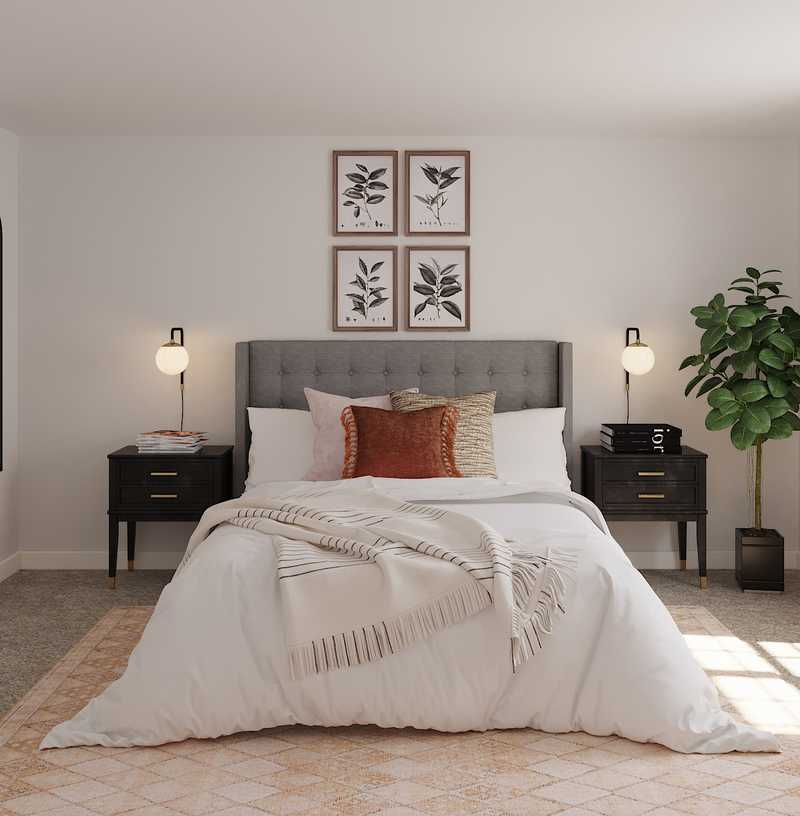 Bohemian, Transitional, Scandinavian Bedroom Design by Havenly Interior Designer Carsey