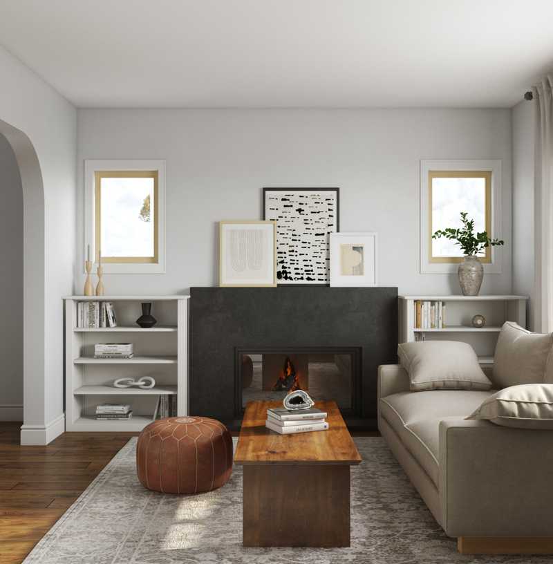 Modern, Minimal Living Room Design by Havenly Interior Designer Hannah