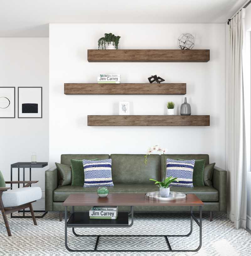 Modern, Midcentury Modern Living Room Design by Havenly Interior Designer Sofia