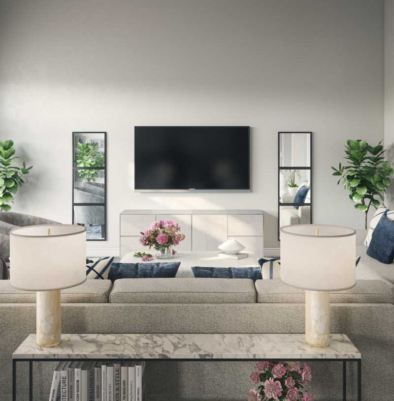 Modern, Glam, Traditional Living Room Design by Havenly Interior Designer Samantha