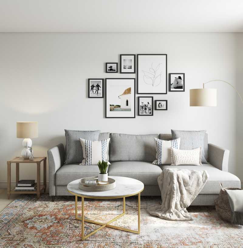 Modern, Bohemian Living Room Design by Havenly Interior Designer Maria
