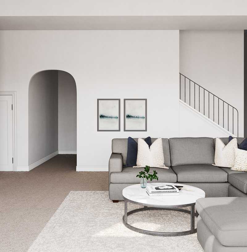 Transitional Living Room Design by Havenly Interior Designer Rachel