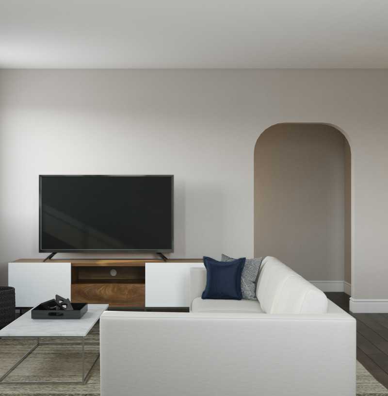 Modern, Midcentury Modern Living Room Design by Havenly Interior Designer Brad