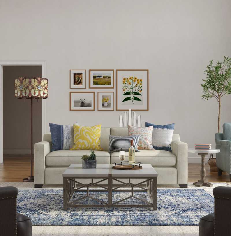 Classic, Farmhouse Living Room Design by Havenly Interior Designer Robyn