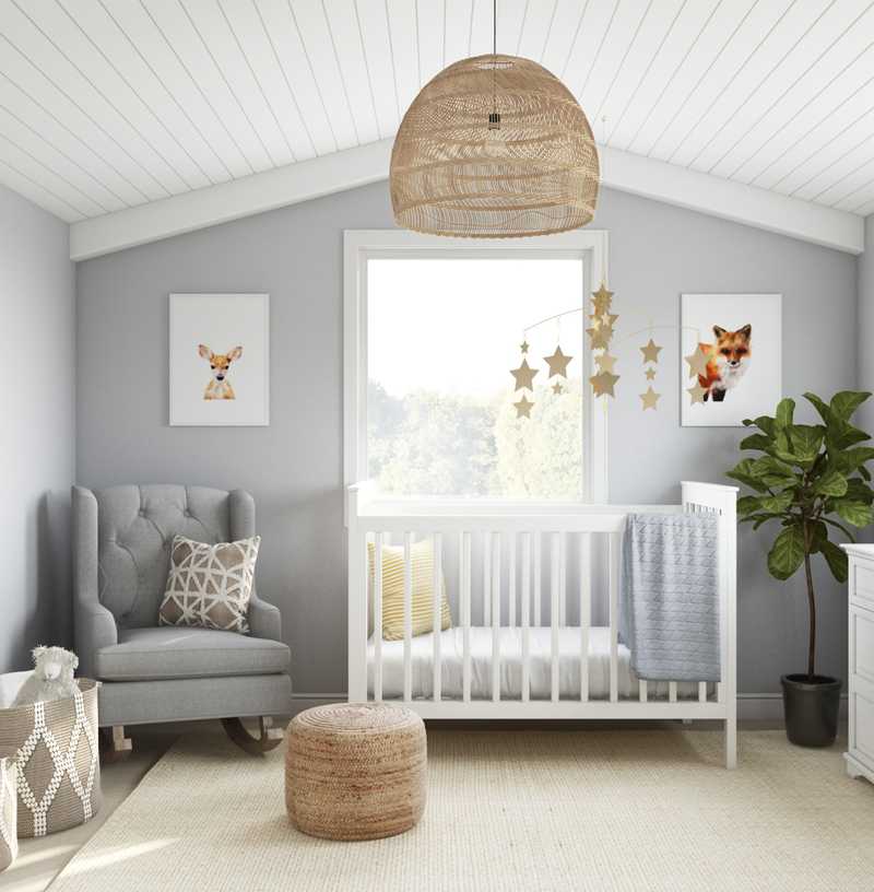 Modern, Bohemian Nursery Design by Havenly Interior Designer Madison