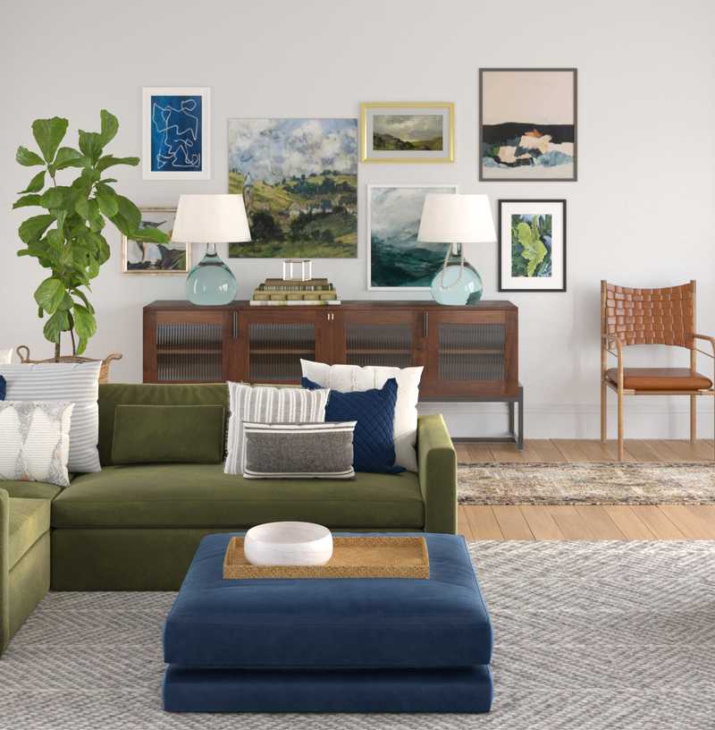 Eclectic Living Room Design by Havenly Interior Designer Natalie