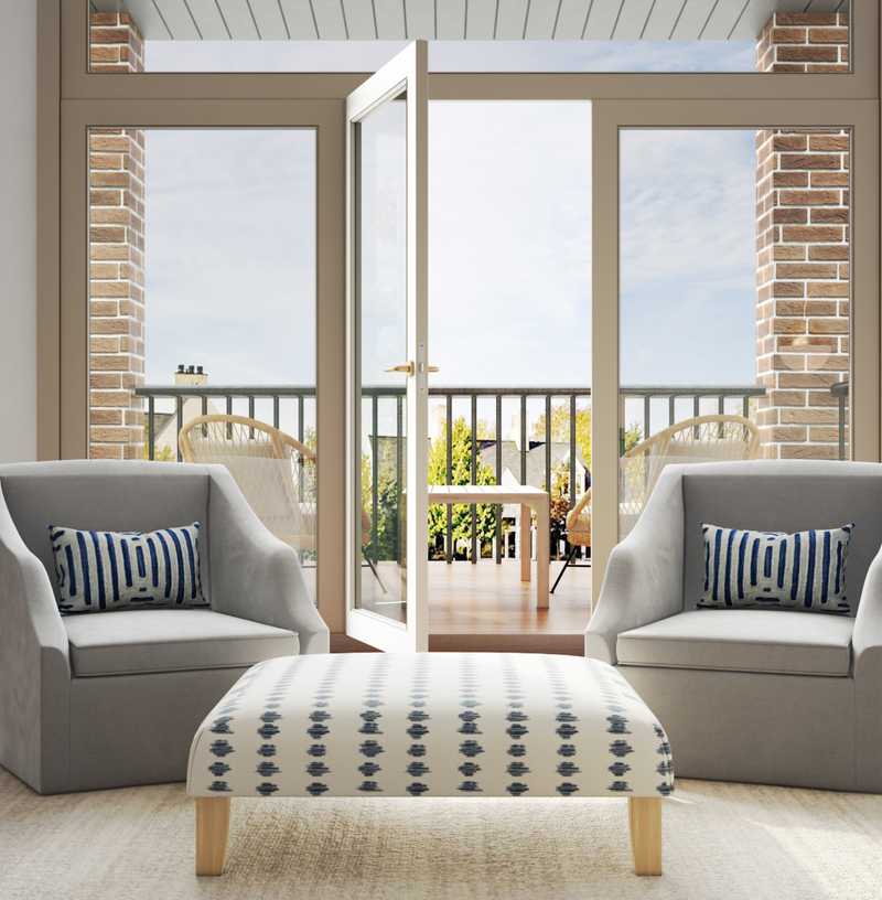 Modern, Coastal, Glam Living Room Design by Havenly Interior Designer Stephanie
