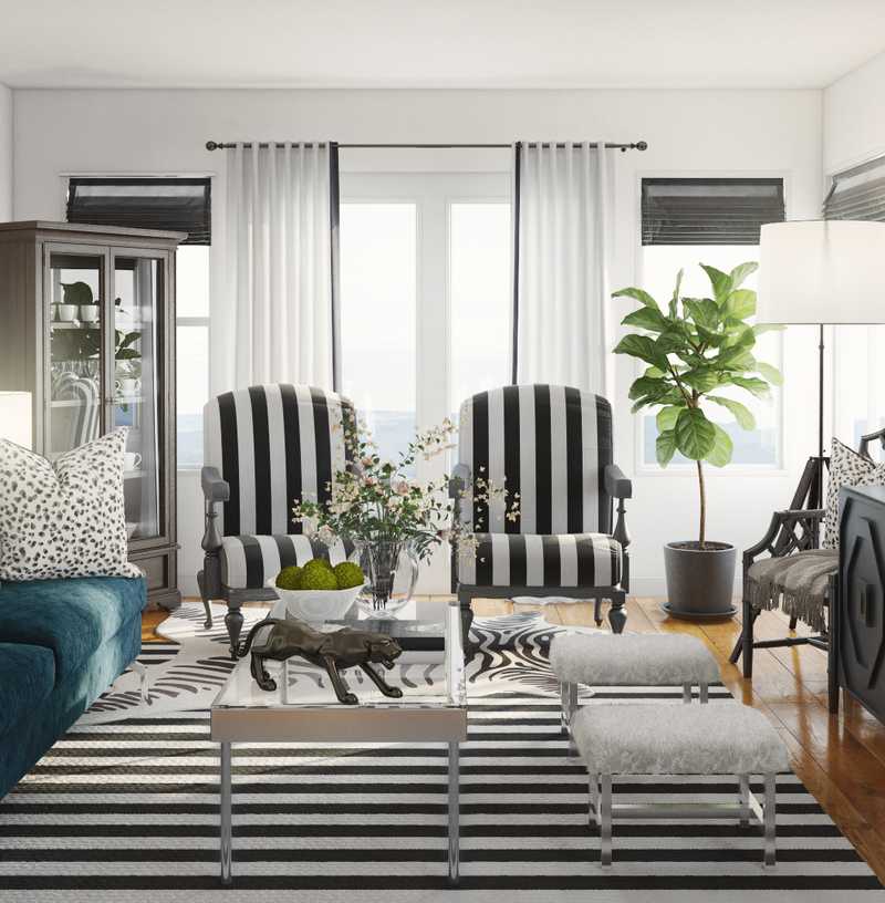 Glam Living Room Design by Havenly Interior Designer Melisa