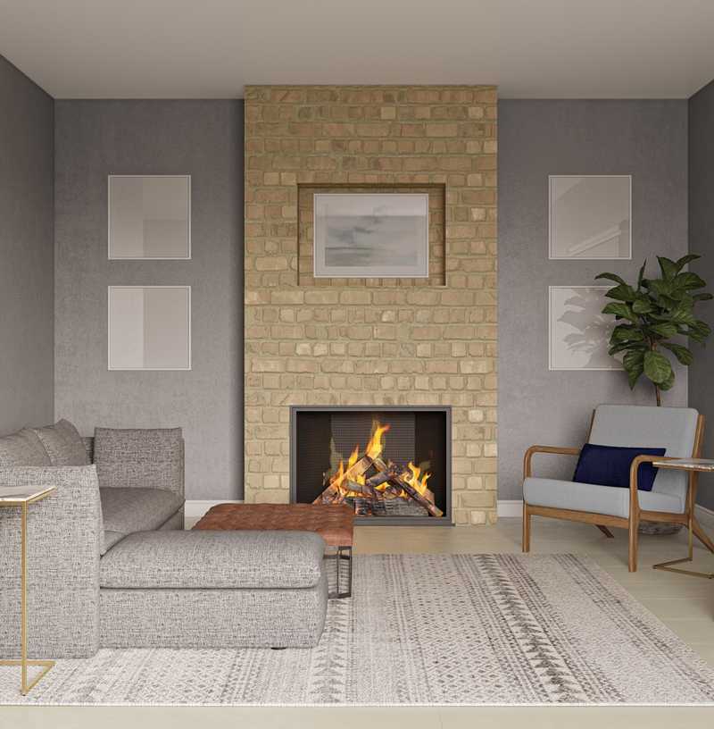 Contemporary, Eclectic, Transitional Living Room Design by Havenly Interior Designer Amy