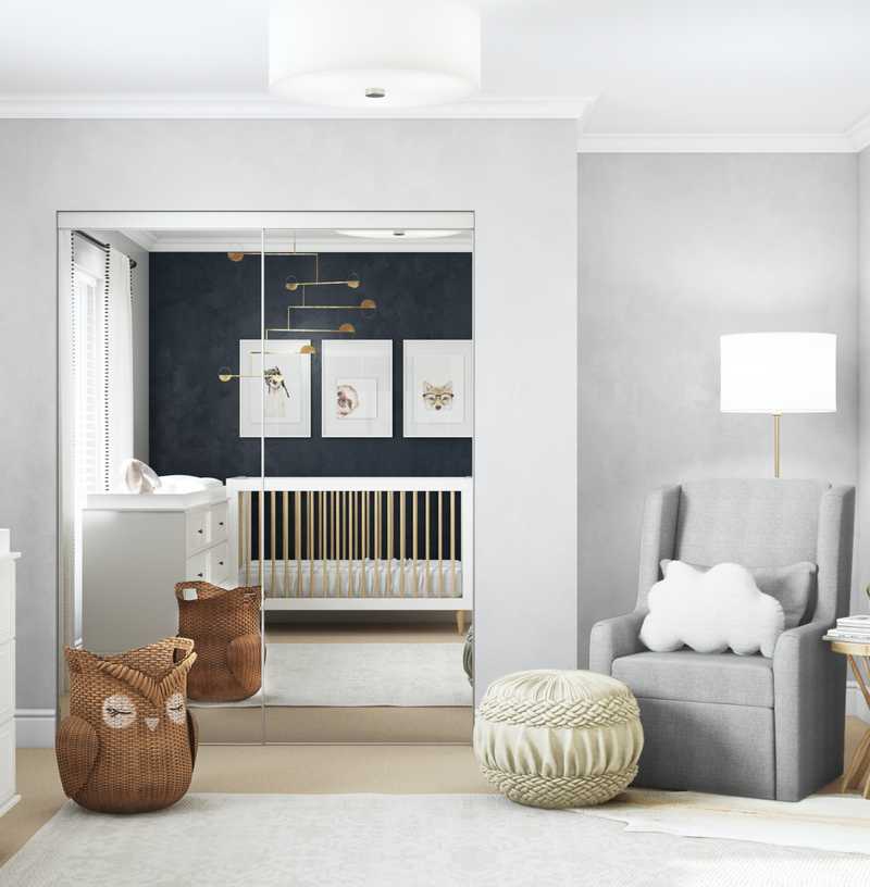 Midcentury Modern, Scandinavian Nursery Design by Havenly Interior Designer Maria