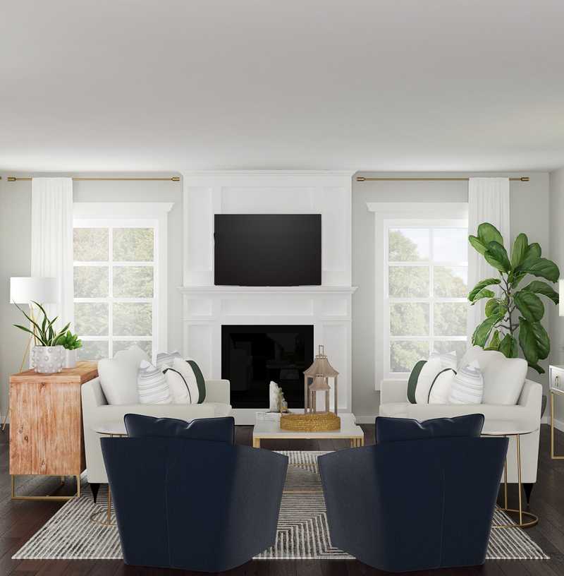 Modern, Classic Living Room Design by Havenly Interior Designer Tracie