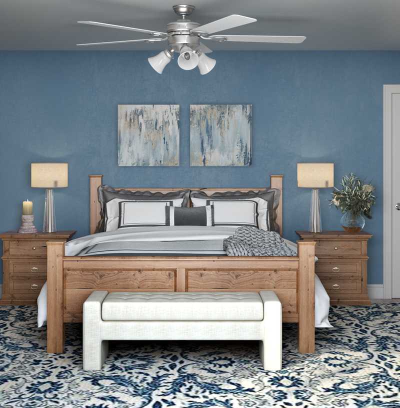 Contemporary, Coastal Bedroom Design by Havenly Interior Designer Allison