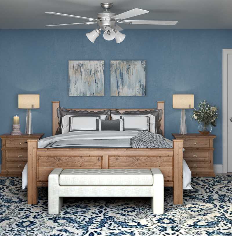 Contemporary, Coastal Bedroom Design by Havenly Interior Designer Allison