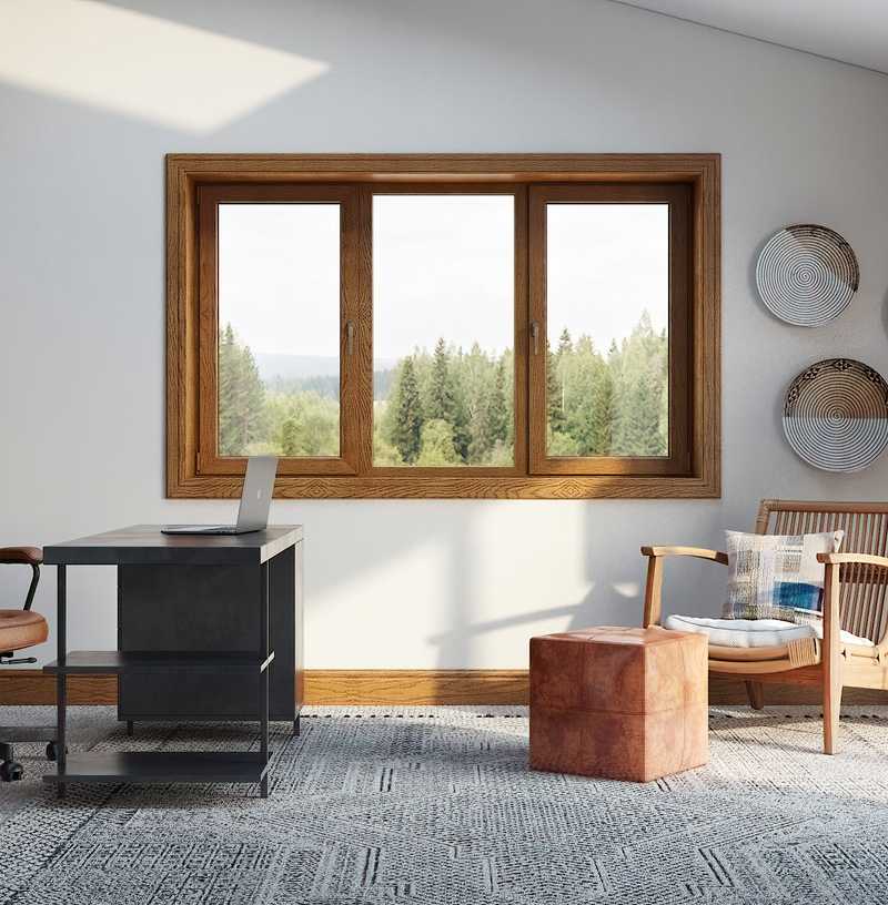 Modern, Midcentury Modern Office Design by Havenly Interior Designer Leah