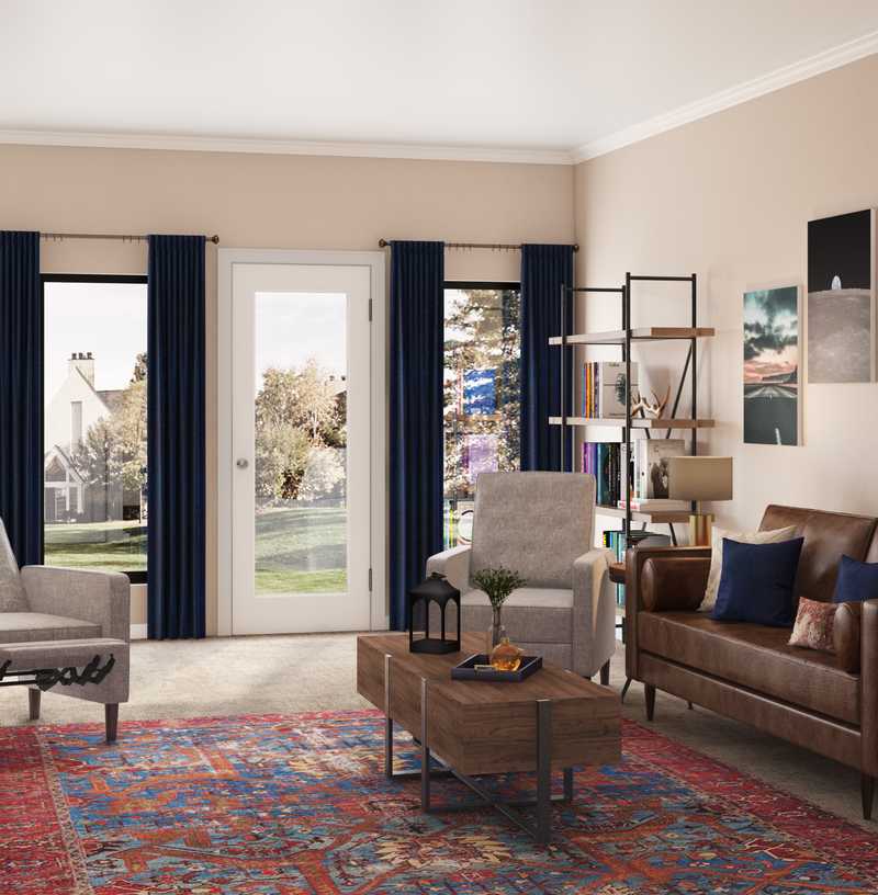 Industrial, Traditional, Rustic Living Room Design by Havenly Interior Designer Sydney