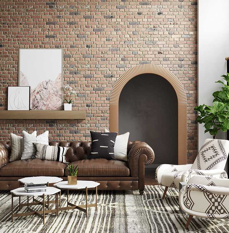 Industrial, Traditional, Rustic Living Room Design by Havenly Interior Designer Matthew