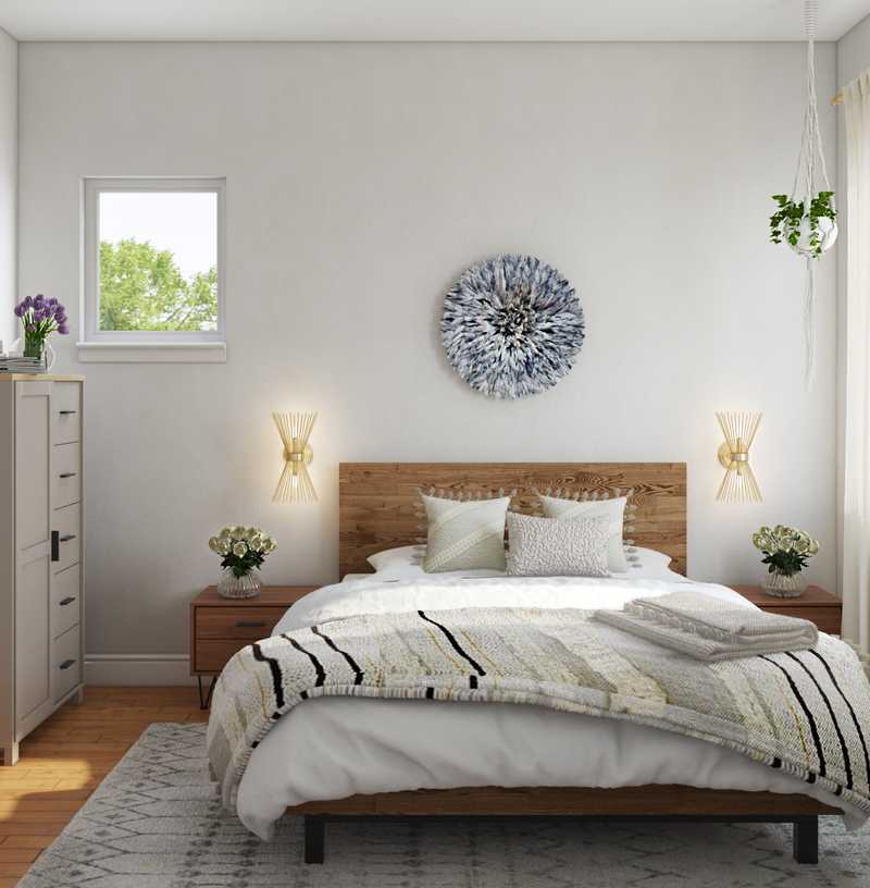 Bohemian, Midcentury Modern Bedroom Design by Havenly Interior Designer Victoria