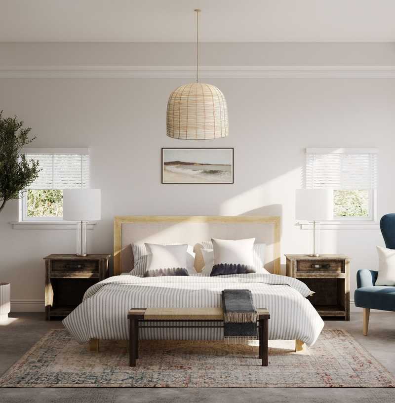 Coastal, Transitional Bedroom Design by Havenly Interior Designer Astrid
