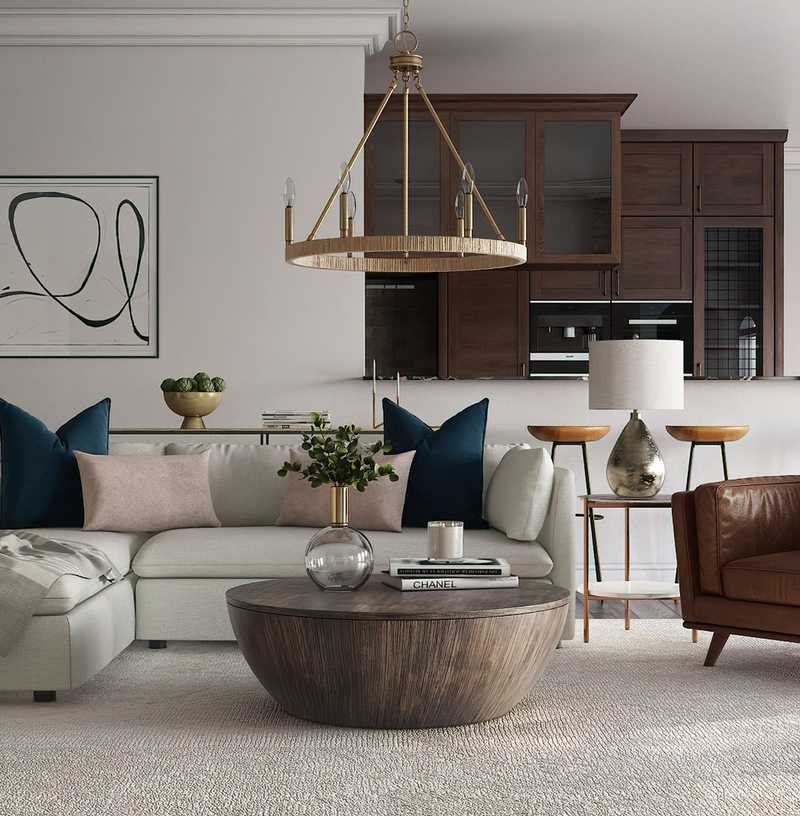 Modern, Eclectic, Bohemian Living Room Design by Havenly Interior Designer Lilly