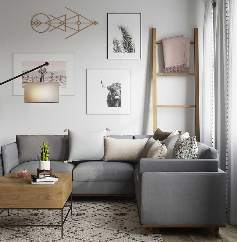 Modern, Eclectic, Bohemian Living Room Design by Havenly Interior Designer Hayley