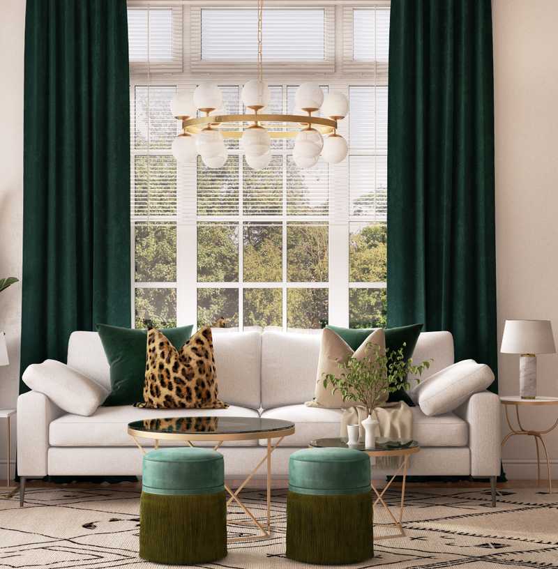 Eclectic, Bohemian Living Room Design by Havenly Interior Designer Ghianella