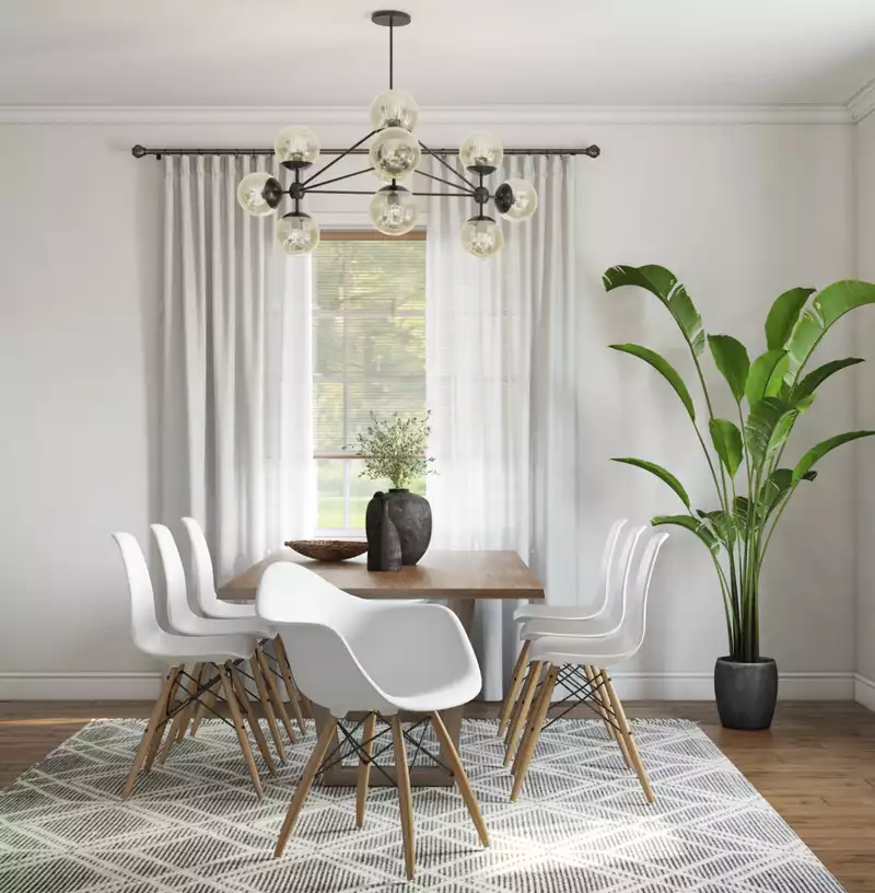 Eclectic, Transitional Dining Room Design by Havenly Interior Designer Brianna
