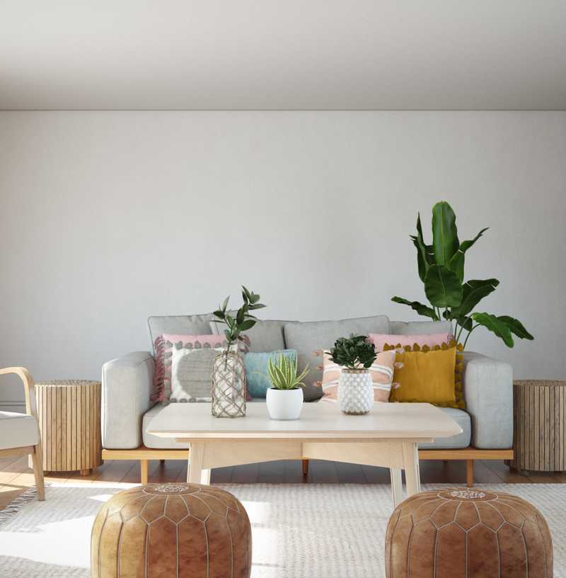 Bohemian Living Room Design by Havenly Interior Designer Ghianella
